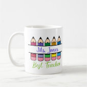 Customizable Best Teacher Appreciation Kaffeetasse (Links)