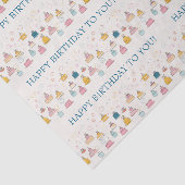 Customizable Birthday Cakes & Fireworks  Seidenpapier (Ausschnitt)