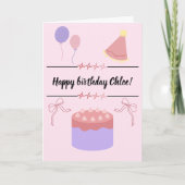 Customizable birthday card  karte (Vorderseite)