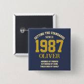 Customizable Birthday gift Button (Vorne & Hinten)