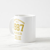 Customizable Birthday gift Kaffeetasse (Vorderseite Links)