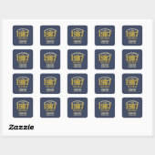 Customizable Birthday gift Quadratischer Aufkleber (Blatt)