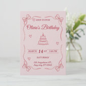 Customizable Birthday Invitation Card - Stylish Einladung (Stehend Vorderseite)