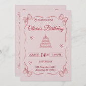 Customizable Birthday Invitation Card - Stylish Einladung (Vorne/Hinten)