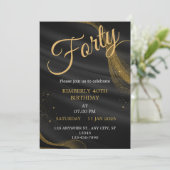 customizable birthday invite Elegant Birthday Card Einladung (Stehend Vorderseite)