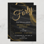 customizable birthday invite Elegant Birthday Card Einladung (Vorne/Hinten)