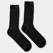 Customizable Black and White Polka Dot Design Socken (Rechts)