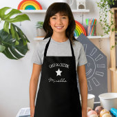 Customizable black apron - star apron for kids schürze