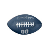 Customizable Blue & Silver Mini Football (Vorderseite)