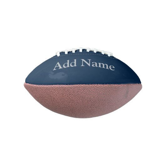 Customizable Blue & Silver Mini Football (Gedreht 90)