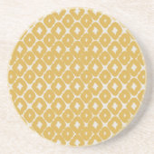 Customizable Boho Mustard Diamonds coasters Getränkeuntersetzer (Vorne)
