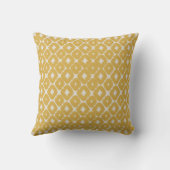 Customizable Boho Mustard Diamonds Cushion Kissen (Rückseite)
