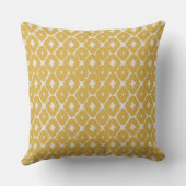 Customizable Boho Mustard Diamonds Cushion Kissen (Rückseite)