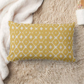 Customizable Boho Mustard Diamonds Cushion Lendenkissen (Decke)