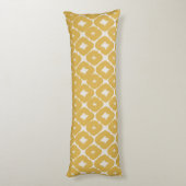 Customizable Boho Mustard Diamonds Cushion Seitenschläferkissen (Rückseite (Vertikal))