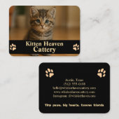 Customizable Business Card for Cattery Visitenkarte (Vorne/Hinten)