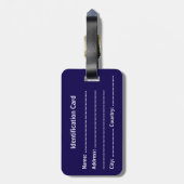 Customizable Business ID Tag Gepäckanhänger (Rückseite vertikal)