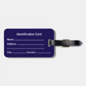Customizable Business ID Tag Gepäckanhänger (Rückseite horizontal)