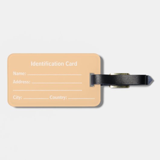 Customizable Business ID Tag Gepäckanhänger (Rückseite horizontal)