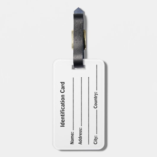 Customizable Business ID Tag Gepäckanhänger (Rückseite vertikal)