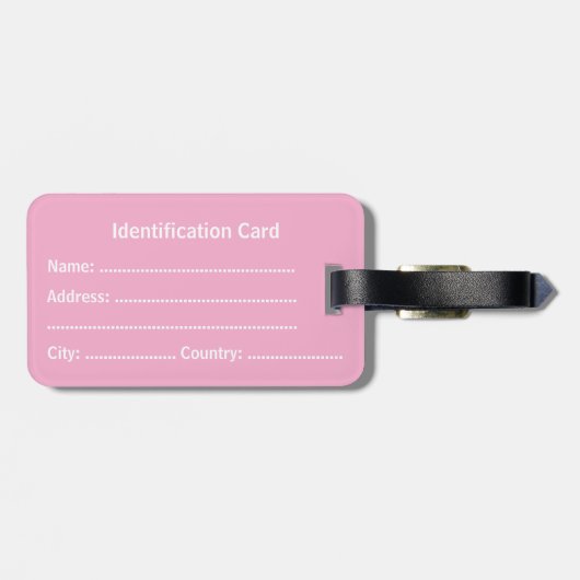 Customizable Business ID Tag Gepäckanhänger (Rückseite horizontal)