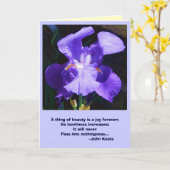 Customizable Card: Iris With Inspirational Karte (Gelbe Blume)
