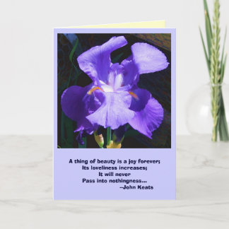 Customizable Card: Iris With Inspirational Karte