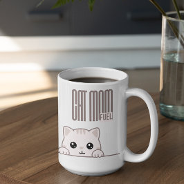 Customizable Cat Mom Fuel Kaffeetasse