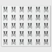 Customizable Cat Skull and Crossbones Geschenkpapier (Flach)