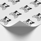 Customizable Cat Skull and Crossbones Geschenkpapier (Ecke)
