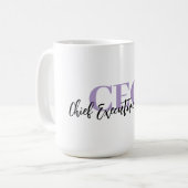 Customizable “CEO” Coffee Mug — Personalized Gift Kaffeetasse (Vorderseite Links)