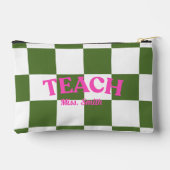 Customizable Checkered Teach Pouch Zubehörtasche (Rückseite)