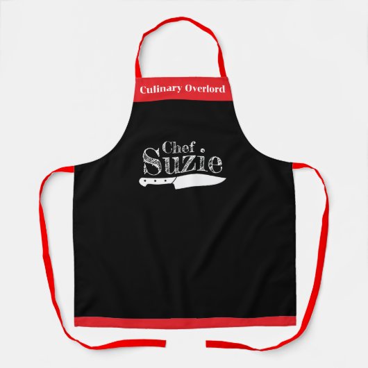 Customizable Chef Name Apron - Personalized! Schürze (Vorderseite)