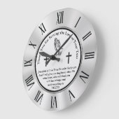 Customizable Christian Clock with Bible Verse Große Wanduhr (Winkel)