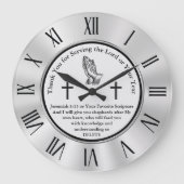 Customizable Christian Clock with Bible Verse Große Wanduhr (Vorderseite)
