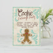 Customizable Christmas Cookie Exchange Party  Einladung (Stehend Vorderseite)