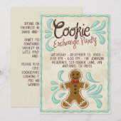 Customizable Christmas Cookie Exchange Party  Einladung (Vorne/Hinten)