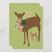 Customizable Christmas Flat Holiday Card Feiertagskarte (Vorne/Hinten)