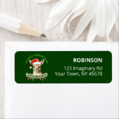 Customizable Christmas Kangaroo Green Return Label (Insitu)