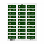 Customizable Christmas Koala Green Return Label (Vorne)