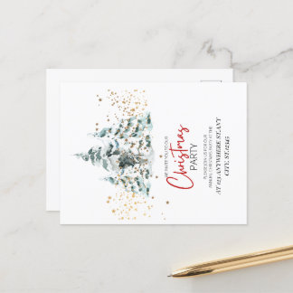 Customizable Christmas Party Postcard Postkarte