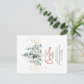 Customizable Christmas Party Postcard Postkarte (Stehend Vorderseite)