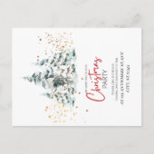 Customizable Christmas Party Postcard Postkarte (Vorderseite)
