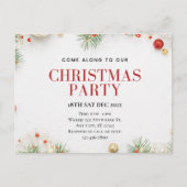 Customizable Christmas Party Postcard Postkarte (Vorderseite)