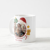 Customizable Christmas Pet Photo & Name Mug Kaffeetasse (Vorderseite Links)