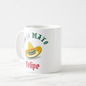 Customizable Cinco de Mayo 5 Mai Fiesta Kaffeetasse (Vorderseite Links)