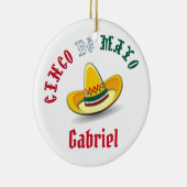 Customizable Cinco de Mayo 5 Mai Fiesta Keramik Ornament (Rechts)