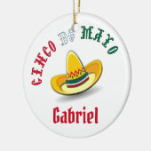 Customizable Cinco de Mayo 5 Mai Fiesta Keramik Ornament (Links)