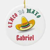 Customizable Cinco de Mayo 5 Mai Fiesta Keramik Ornament (Hinten)