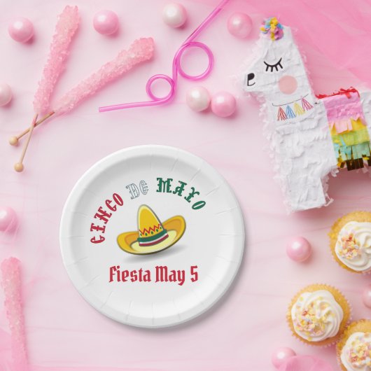 Customizable Cinco de Mayo 5 Mai Fiesta Pappteller (Party)